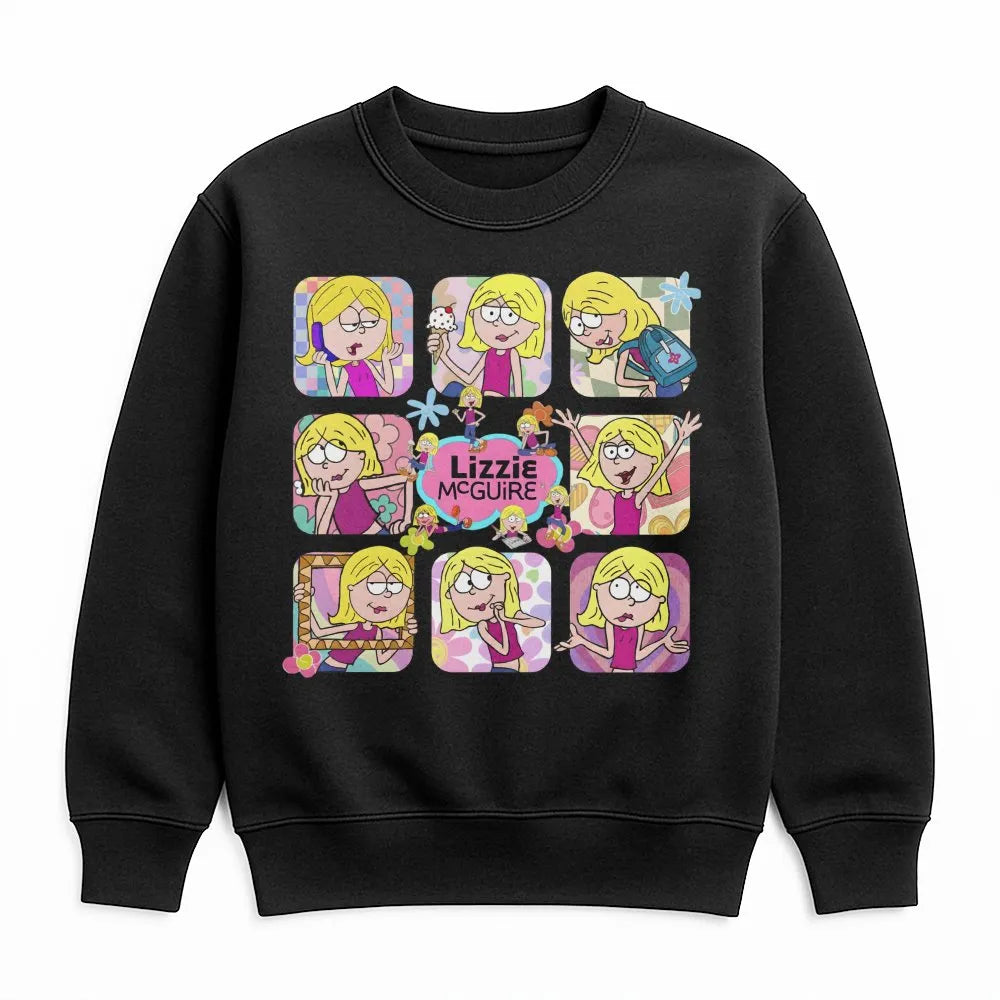 Y2K Aesthetic Cartoon Sweatshirt | Nostalgic Lizzie Inspired Character Graphic | Premium Cotton Blend | Retro 2000s Pop Cultu