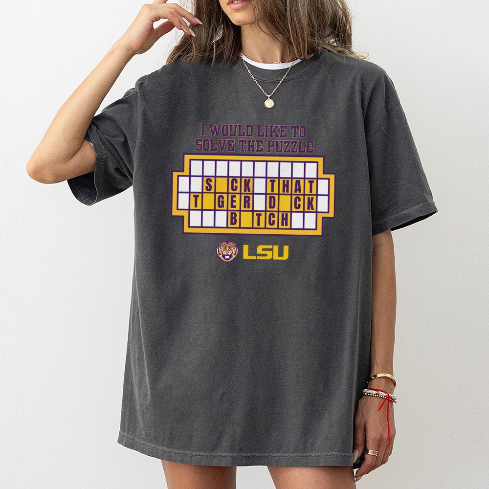 LSU Football Fan T-Shirt | Funny Word Puzzle Graphic Tee | Premium Cotton Unisex Apparel | Gift for Tigers Fans and College T