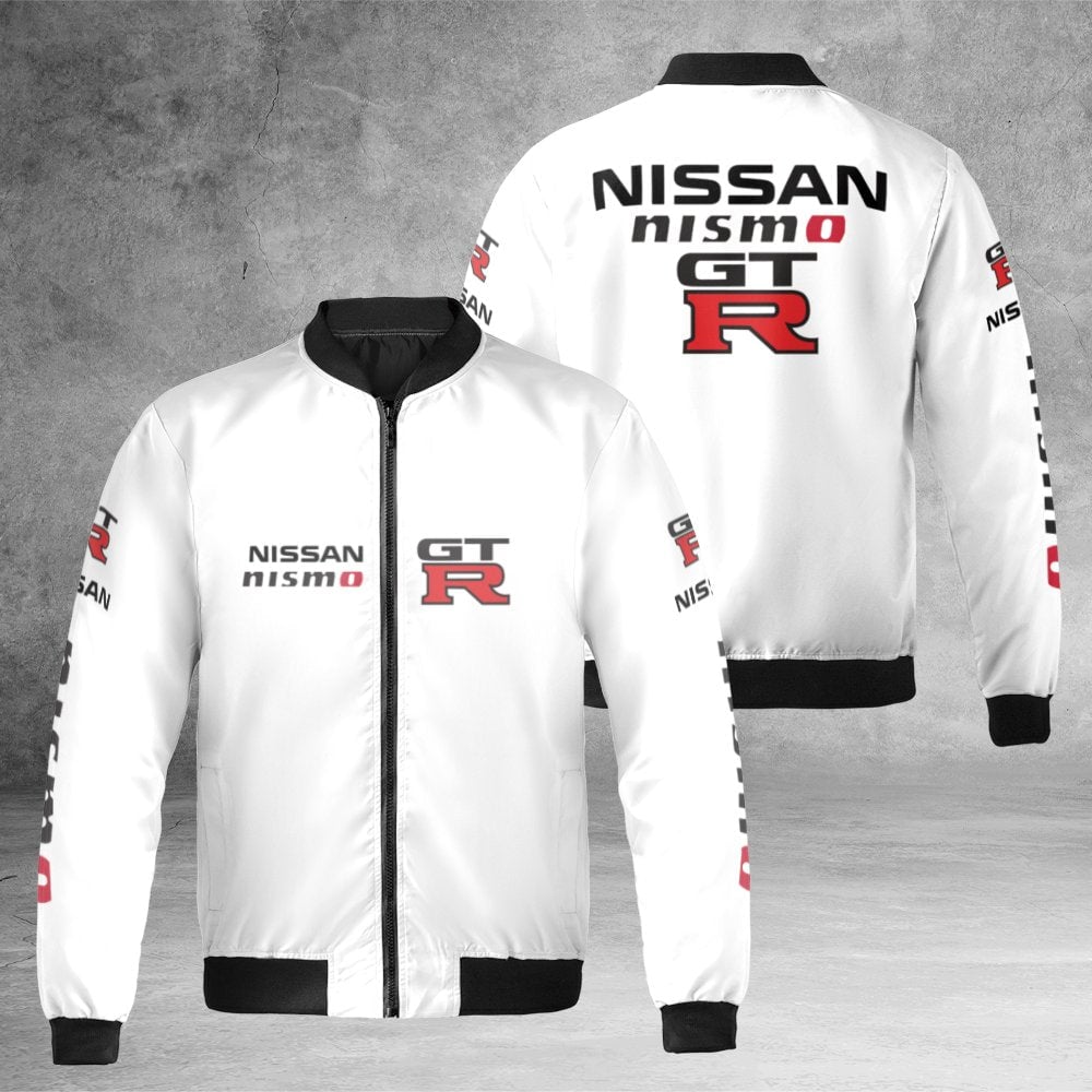 Nissan GT-R Nismo Bomber Jacket | Japanese JDM Streetwear Racing Apparel | Durable Nylon Shell | Motorsport Gift for Car Enth