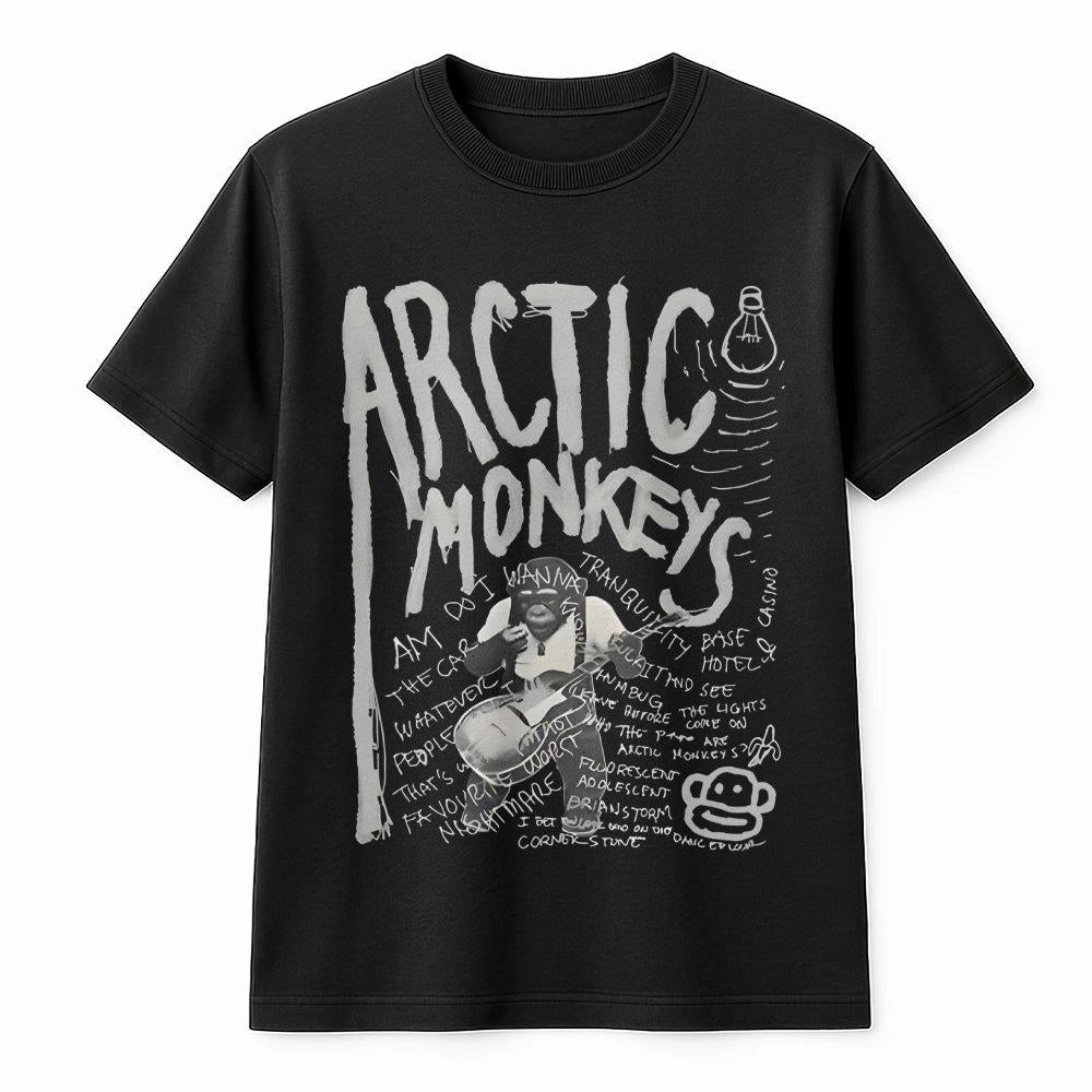 Arctic Monkeys Graphic T-Shirt | Retro Rock Band Album Art | Premium Cotton Music Merch | Indie Rock Fan Gift for Men and Wom