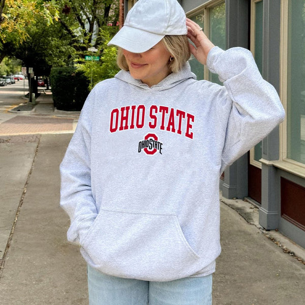 Ohio State University Hoodie | Block O College Graphic Sweatshirt | Premium Cotton Blend | Unisex Game Day Apparel Gift for B