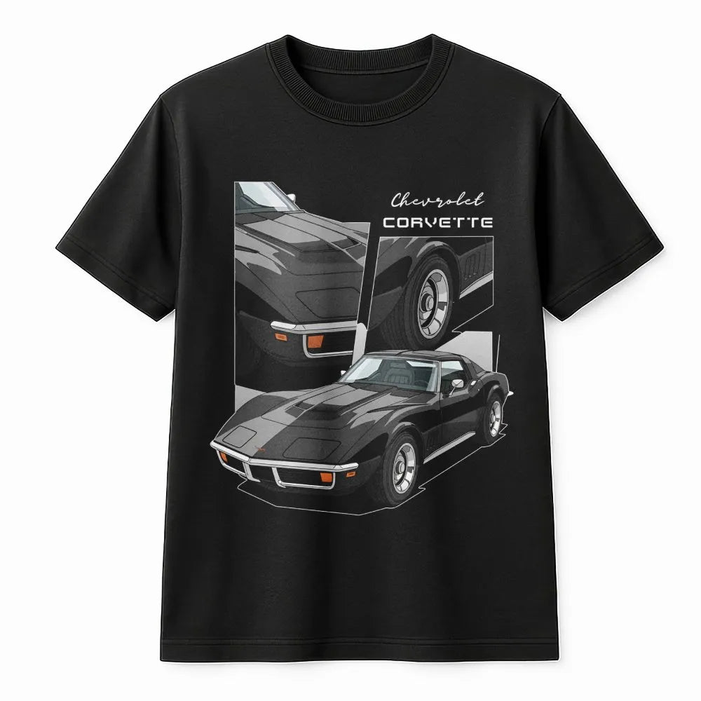 Chevrolet Corvette C3 T-Shirt | Classic Stingray Muscle Car Graphic Art | Premium 100% Cotton Tee | Gift for Car Enthusiast &