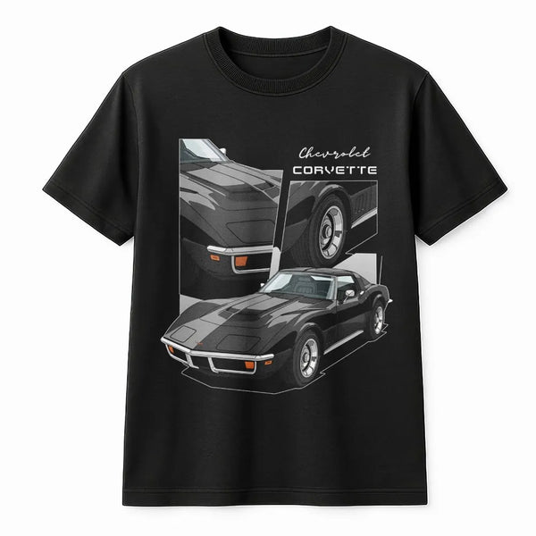 Chevrolet Corvette C3 T-Shirt | Classic Stingray Muscle Car Graphic Art | Premium 100% Cotton Tee | Gift for Car Enthusiast &