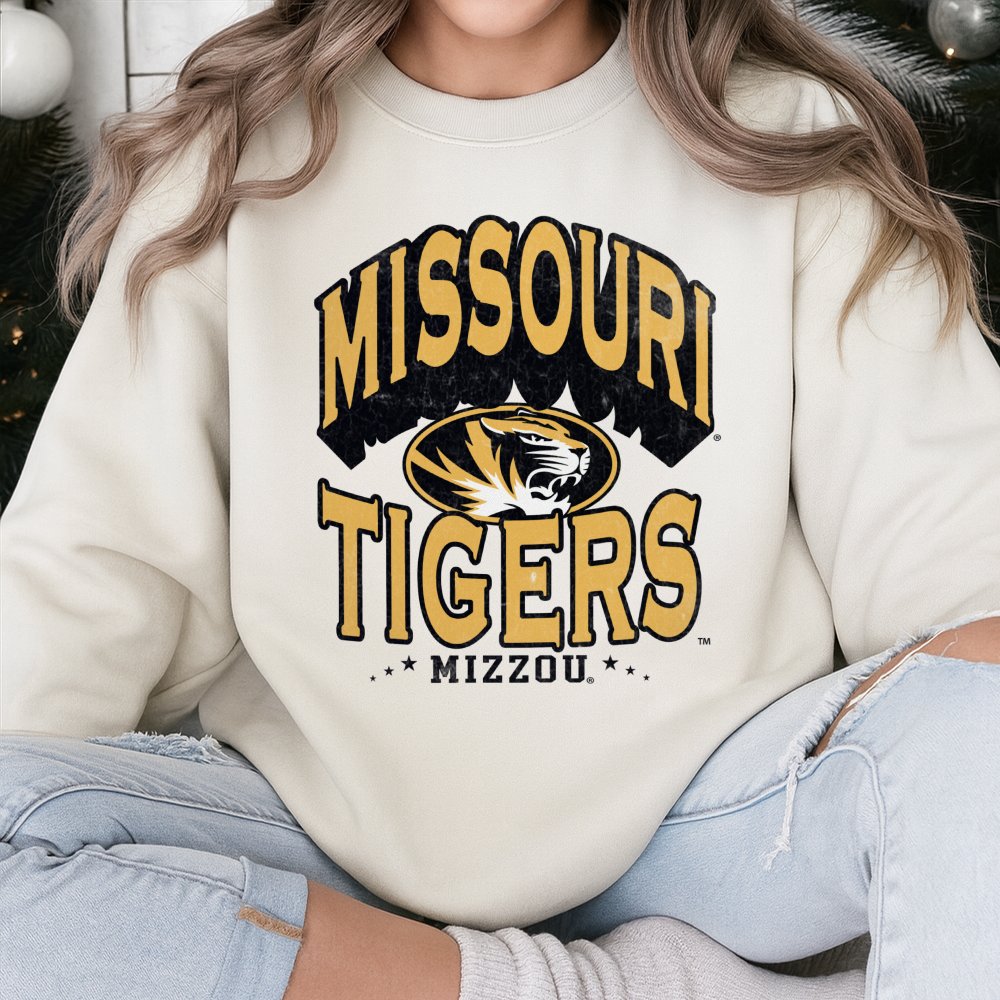 Missouri Tigers Sweatshirt | Vintage Mizzou Graphic Crewneck | Soft Premium Fleece | University Gift for Students & Alumni