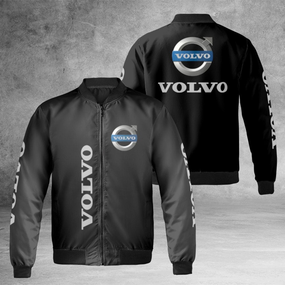 Volvo Bomber Jacket | Logo Streetwear | Durable Nylon Shell | Gift for Swedish Car Enthusiasts & Auto Fans