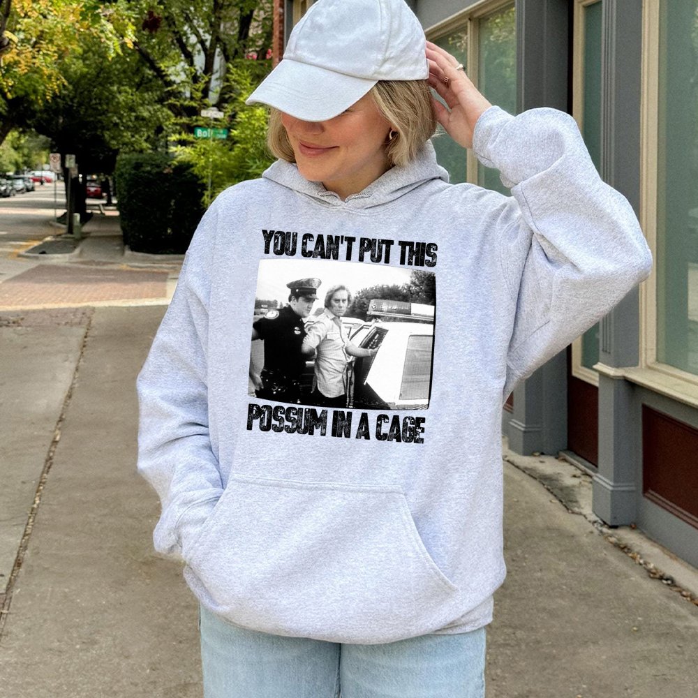 George Jones Possum Hoodie | Vintage Arrest Mugshot Graphic | Premium Cotton Blend Pullover | Outlaw Country Music Fan Gift