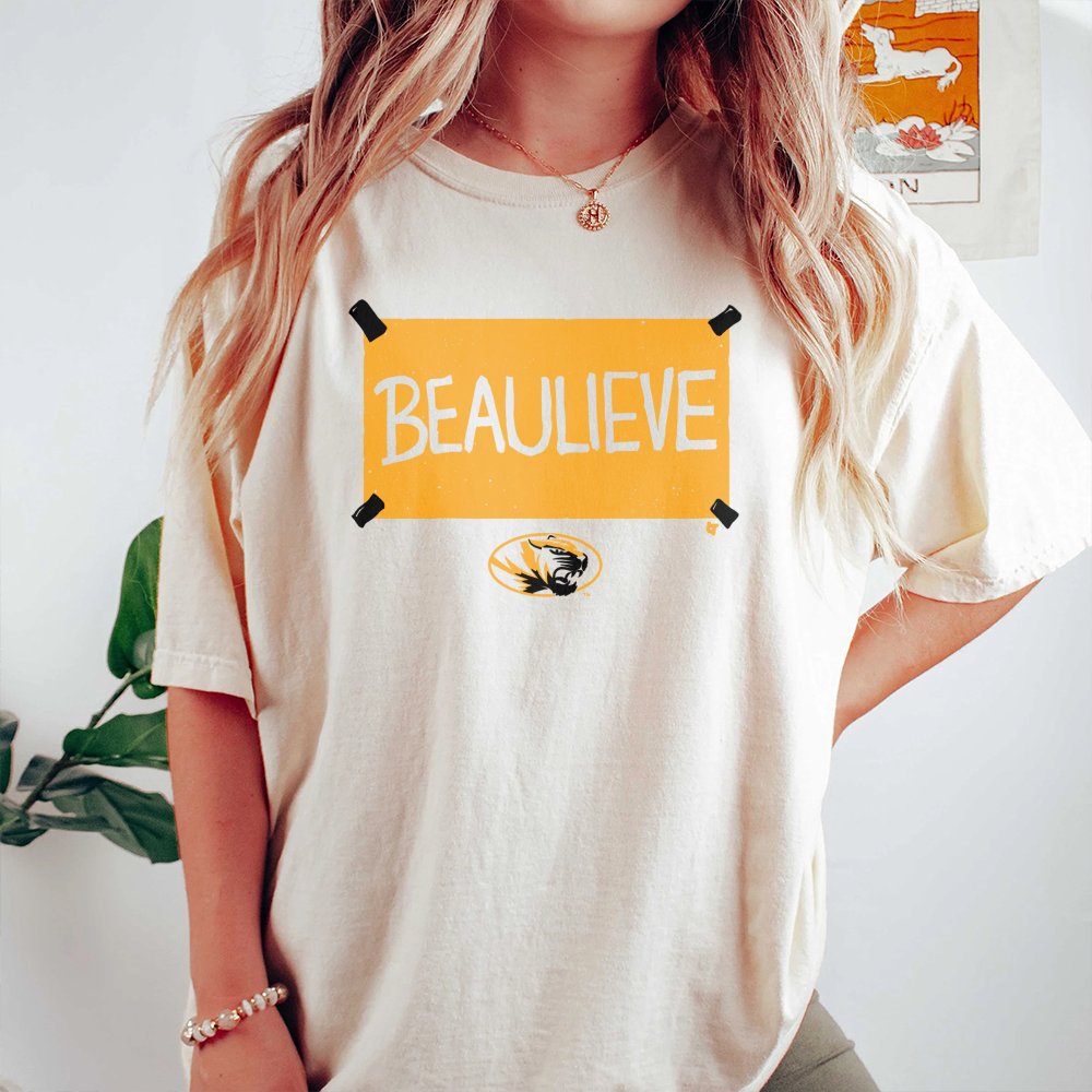 Missouri Tigers Football T-Shirt | Beaulieve Graphic Fan Tee | Premium Cotton Casual Apparel | Gift for Mizzou Sports Fans an