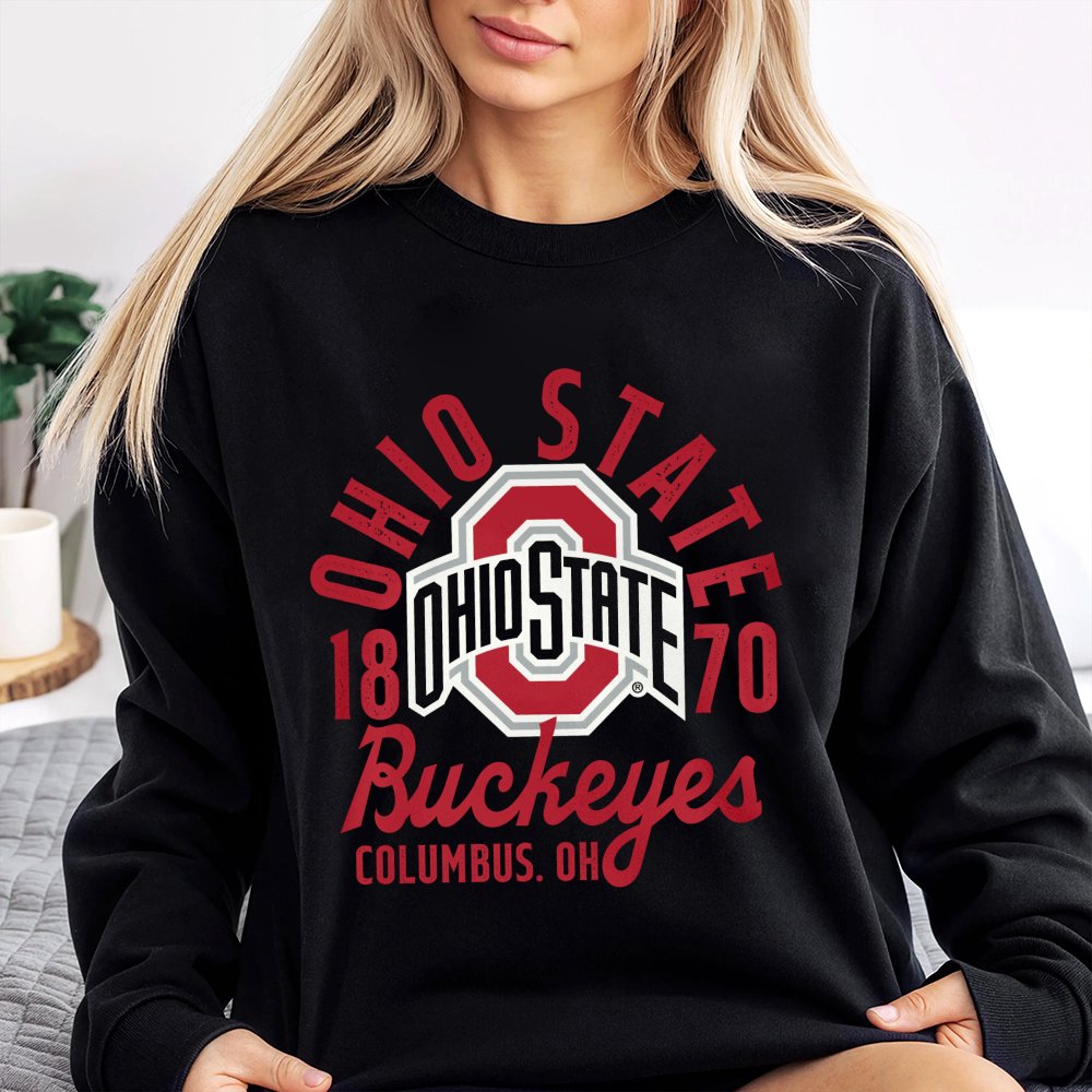Ohio State Buckeyes Sweatshirt | Vintage Style College Football Graphic | Premium Cotton Blend | Gift For OSU Students Alumni