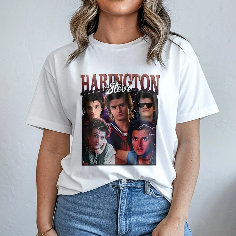 Steve Harrington Retro Bootleg T-Shirt | Stranger Things Aesthetic Graphic | Premium Cotton Unisex Tee | TV Show Fan Gift