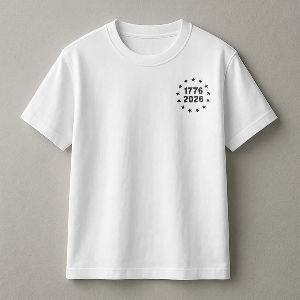America 250th Anniversary T-Shirt | Semiquincentennial 1776-2026 Star Design | Soft Cotton Blend | Commemorative Patriotic Gi