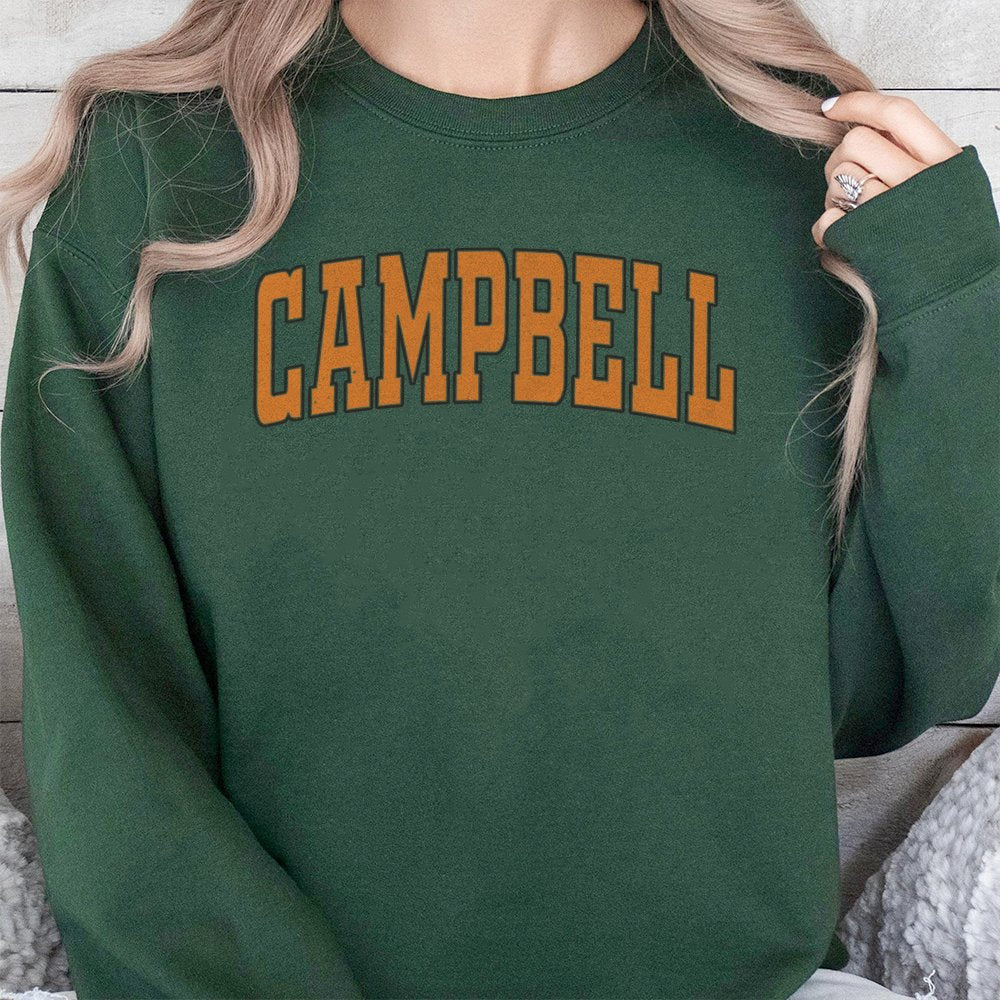 Campbell University Sweatshirt | Vintage Collegiate Font Crewneck | Soft Cotton Blend Premium Pullover