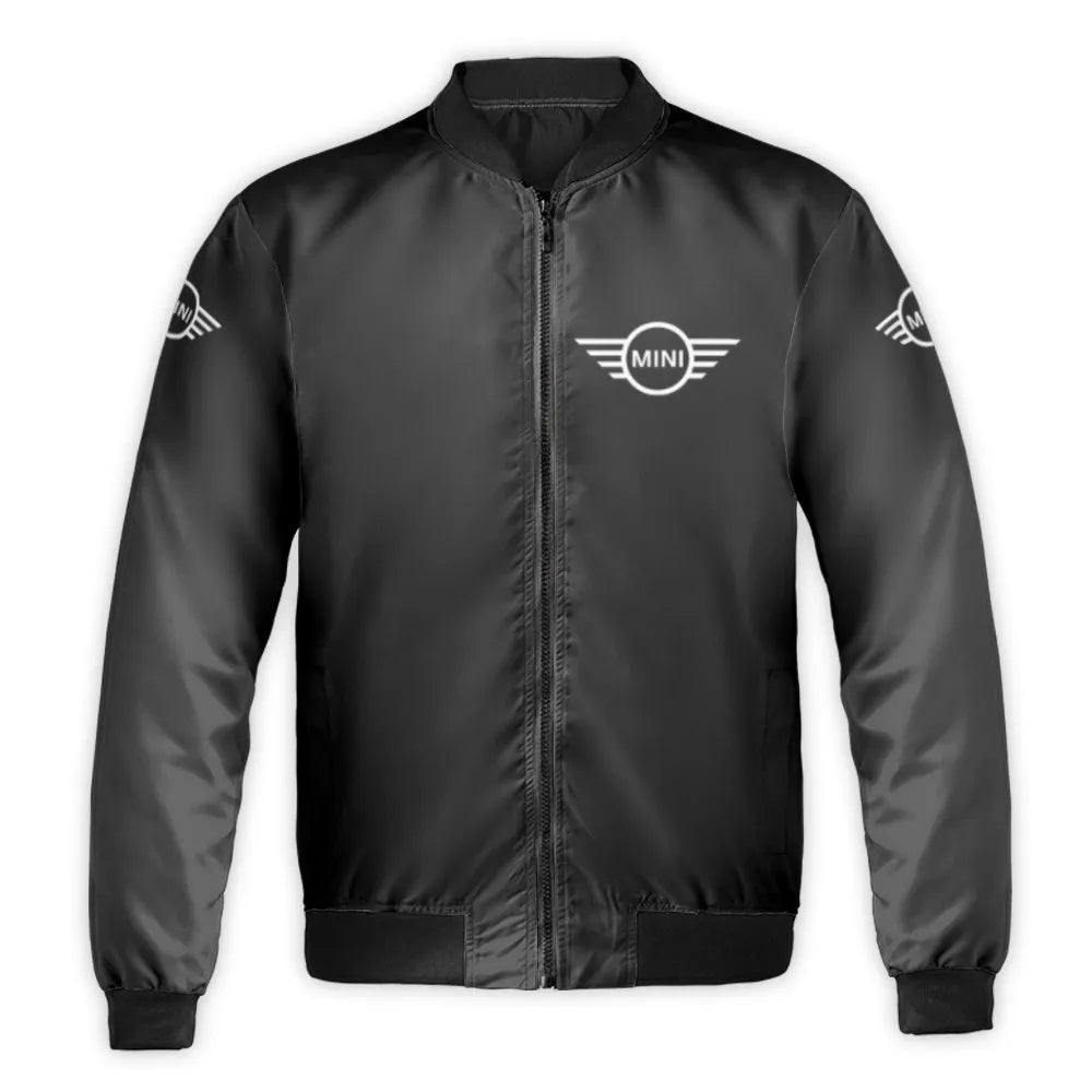 Mini Wing Logo Bomber Jacket | Streetwear Windbreaker | Nylon Quilt Lined | Unisex Automotive Fan Apparel Gift