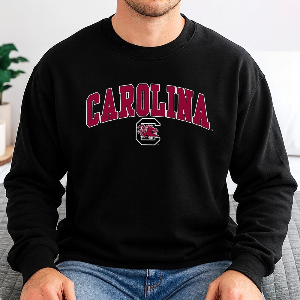University of South Carolina Gamecocks Sweatshirt | Vintage Arch Graphic Crewneck | Premium Cotton Blend | Gift for Students 