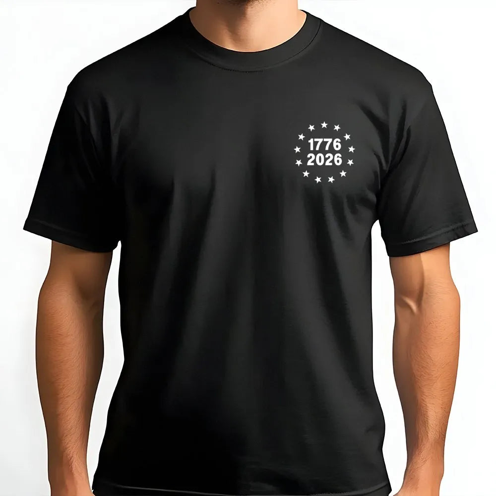 America 250th Anniversary T-Shirt | Semiquincentennial 1776-2026 Star Design | Soft Cotton Blend | Commemorative Patriotic Gi