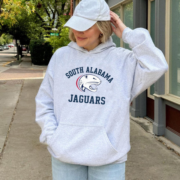 South Alabama Jaguars Hoodie | University Mascot Graphic Sweatshirt | Cotton-Polyester Premium Comfort | College Sports Fan A