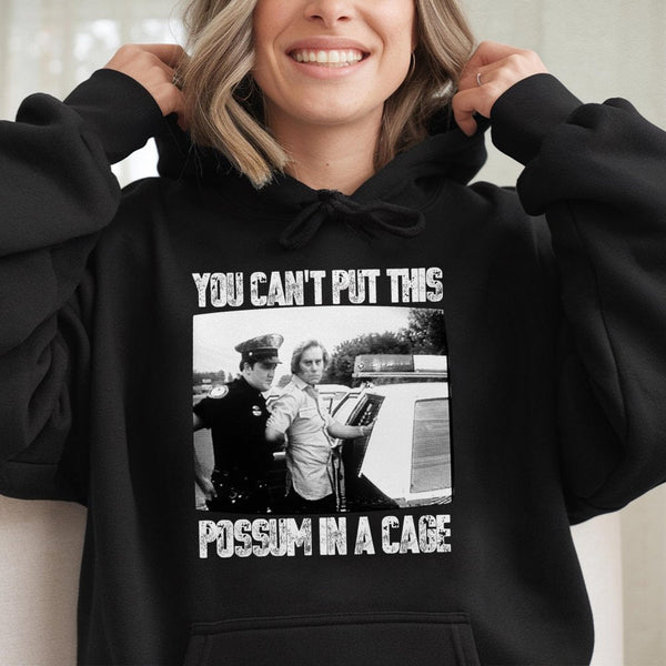 George Jones Possum Hoodie | Vintage Arrest Mugshot Graphic | Premium Cotton Blend Pullover | Outlaw Country Music Fan Gift