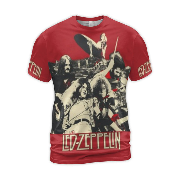 Led Zeppelin Rock Band Graphic Tee | Retro Cassette Tape Design | Premium Soft Jersey 3D Print | Music Lover Gift for Men and