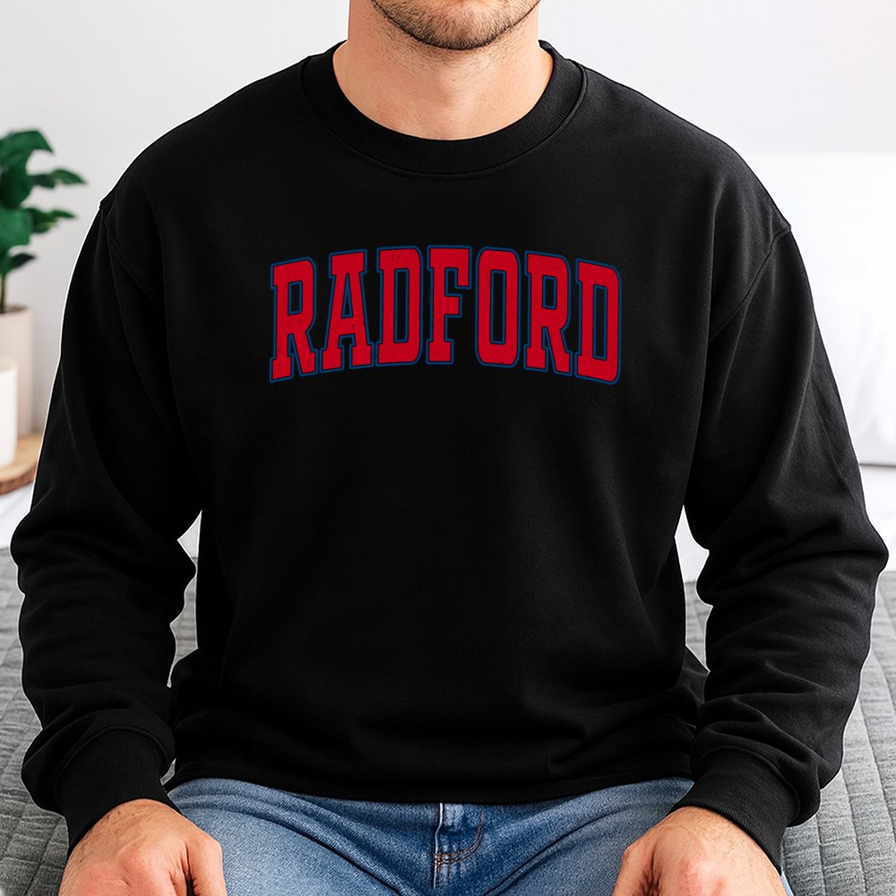 Radford Sweatshirt | Varsity Letter Graphic Print | Premium Cotton Blend | Unisex Collegiate Style Crewneck Gift for Students