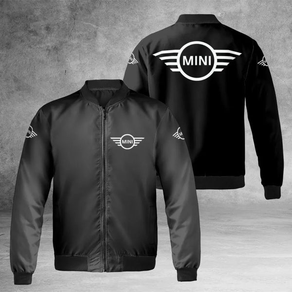 Mini Wing Logo Bomber Jacket | Streetwear Windbreaker | Nylon Quilt Lined | Unisex Automotive Fan Apparel Gift