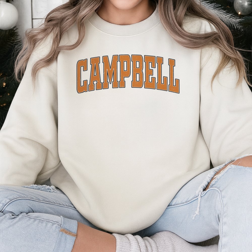 Campbell University Sweatshirt | Vintage Collegiate Font Crewneck | Soft Cotton Blend Premium Pullover
