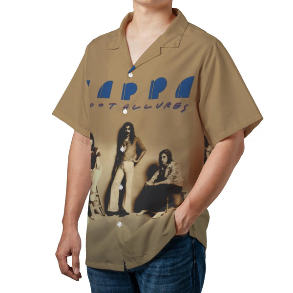 Frank Zappa Zoot Allures Hawaiian Shirt | Classic Rock Band Graphic Print | Woven Polyester Breathable Tee | Vintage Music Gi