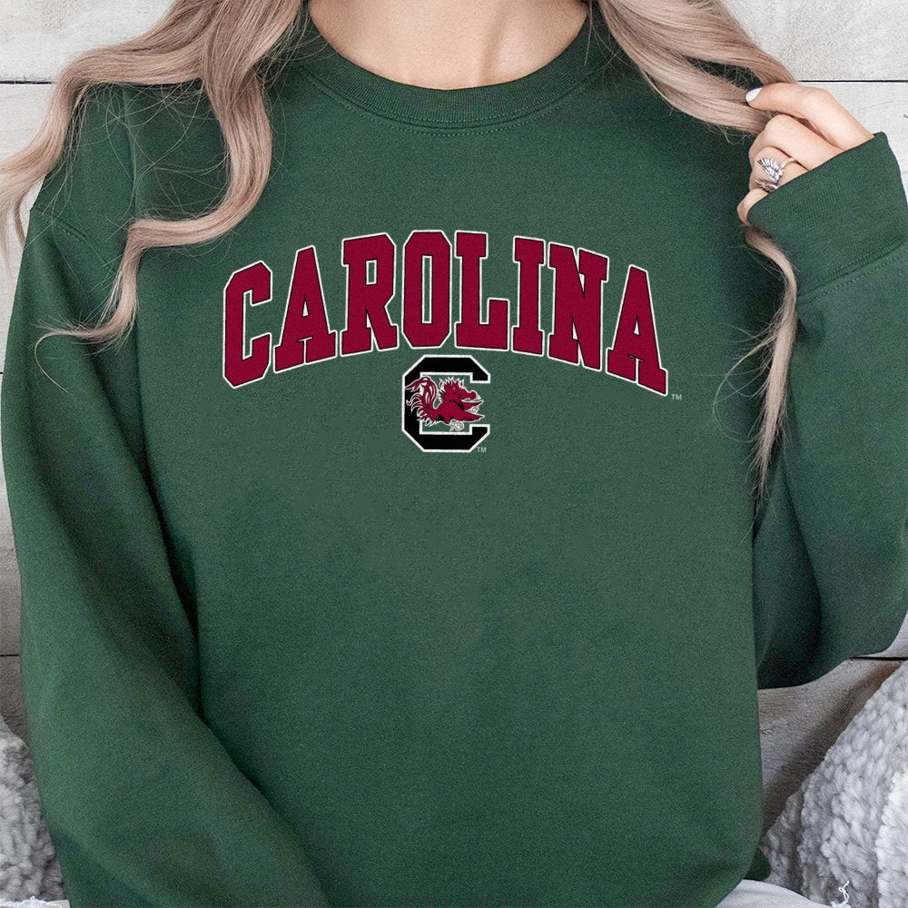 University of South Carolina Gamecocks Sweatshirt | Vintage Arch Graphic Crewneck | Premium Cotton Blend | Gift for Students 